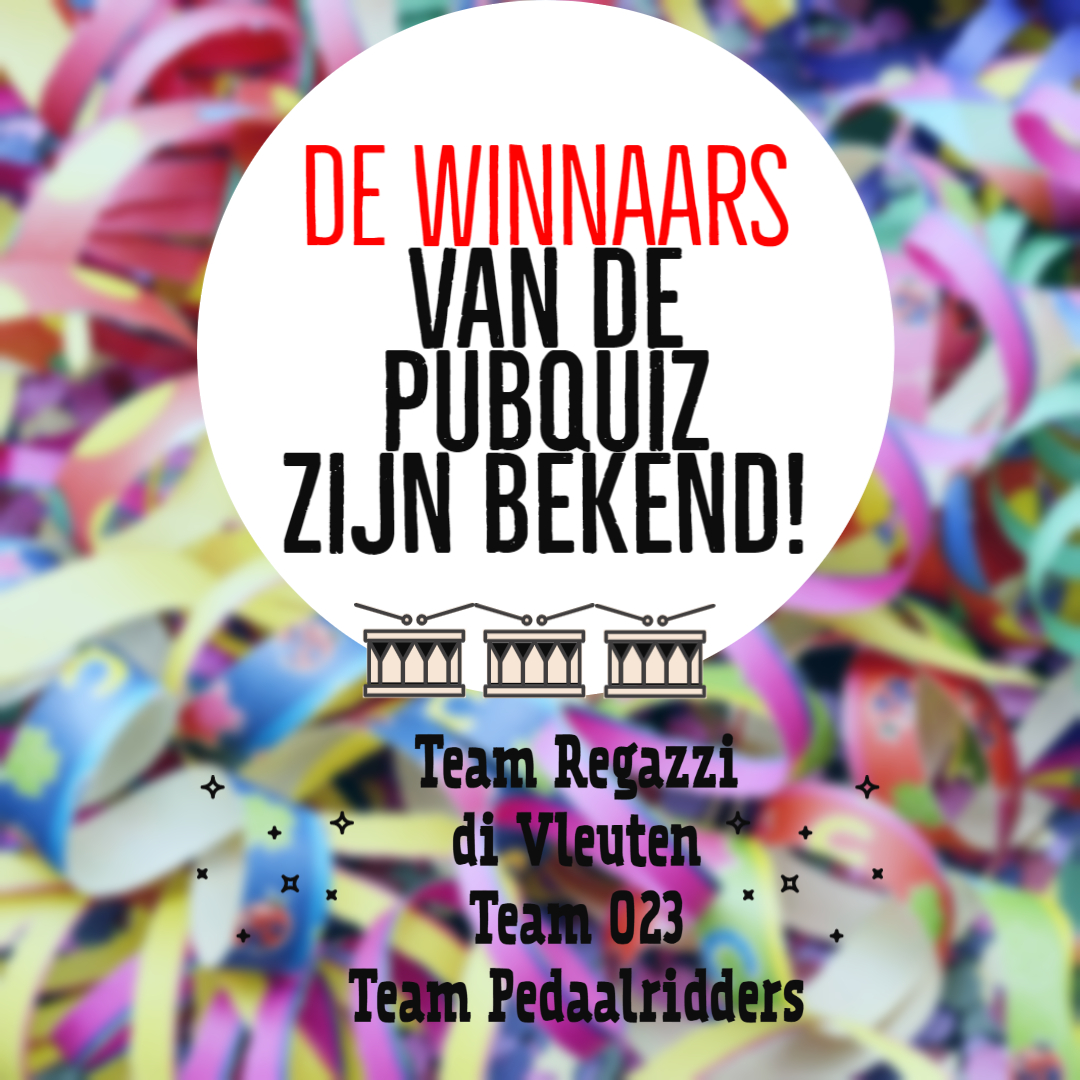 Uitslagen en winnaars van de Pubquiz